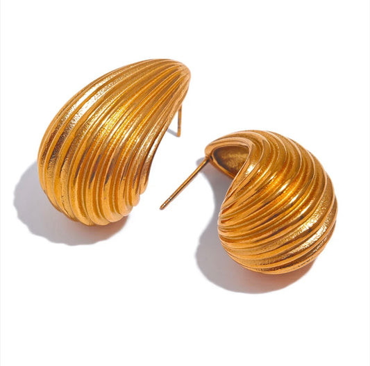 Fashion Stripe Half Empty Earrings