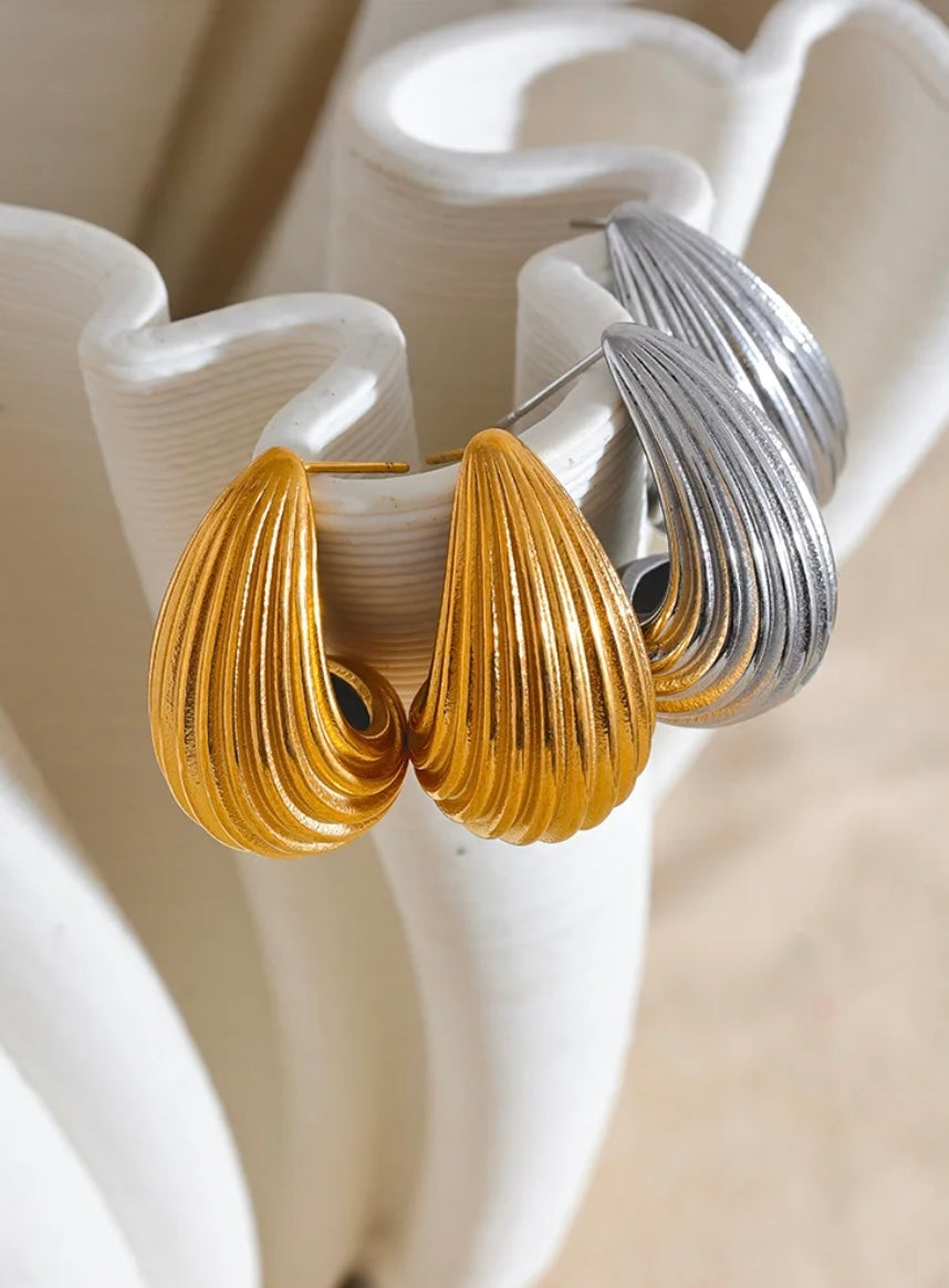 Fashion Stripe Half Empty Earrings