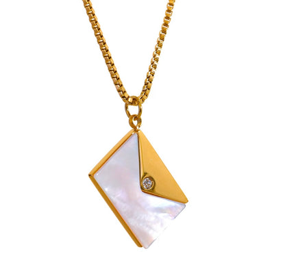 Envelope Natural Shell Pendant