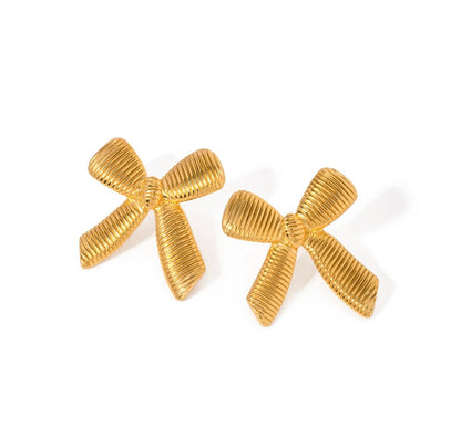 Bow knot stud earring