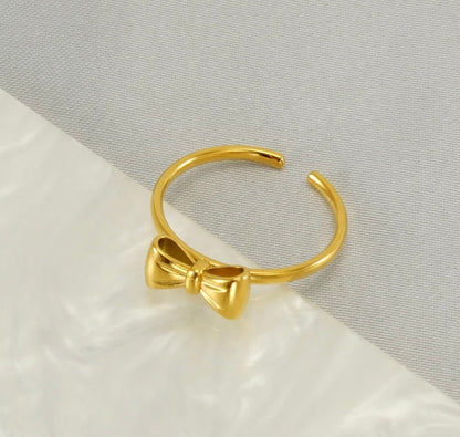 Cute bowknot adjustable ring