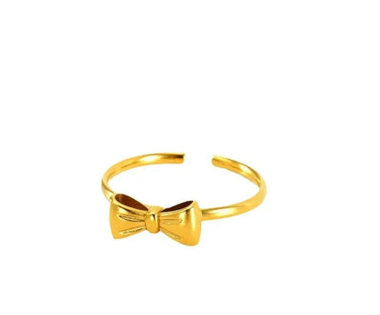 Cute bowknot adjustable ring