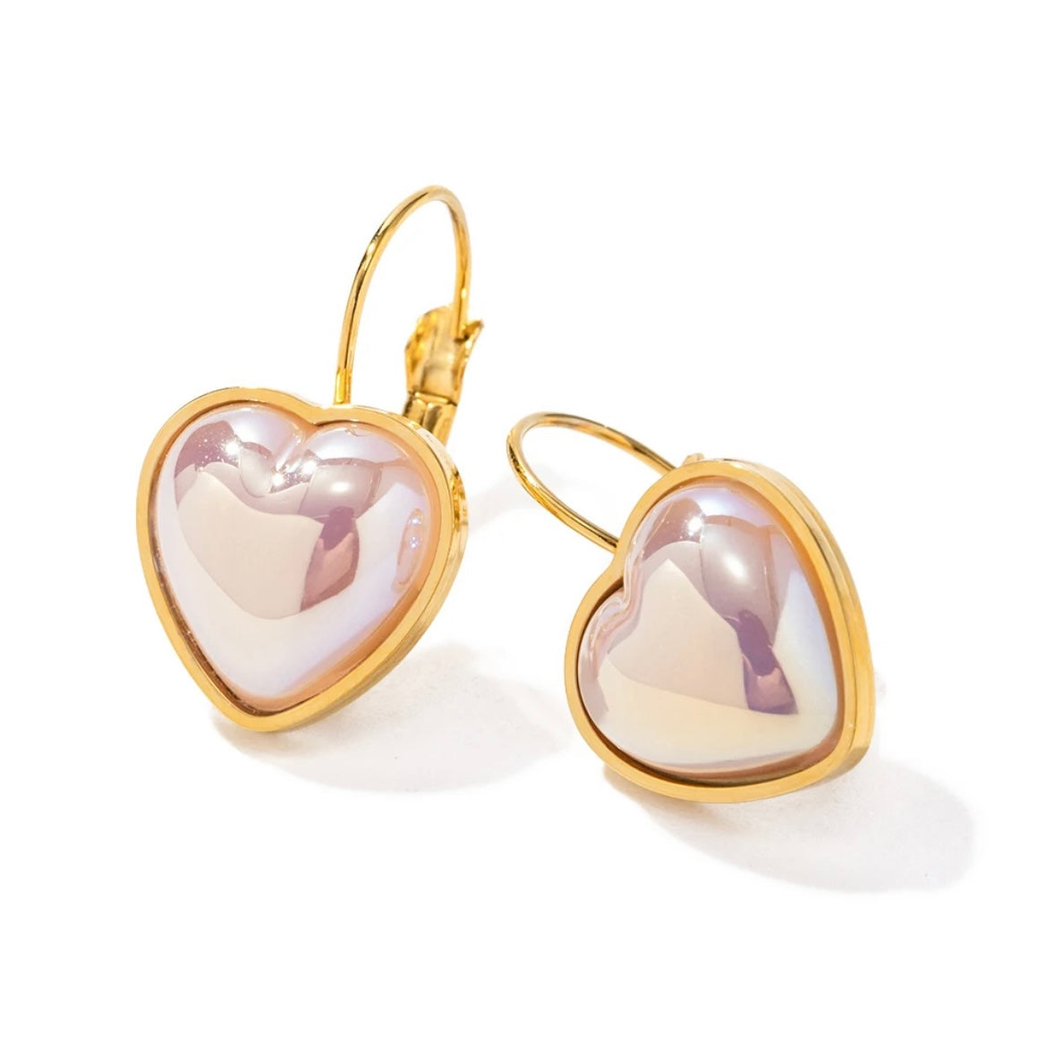 Heart mermaid pearl earrings