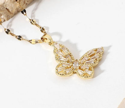 Butterfly pendant necklace