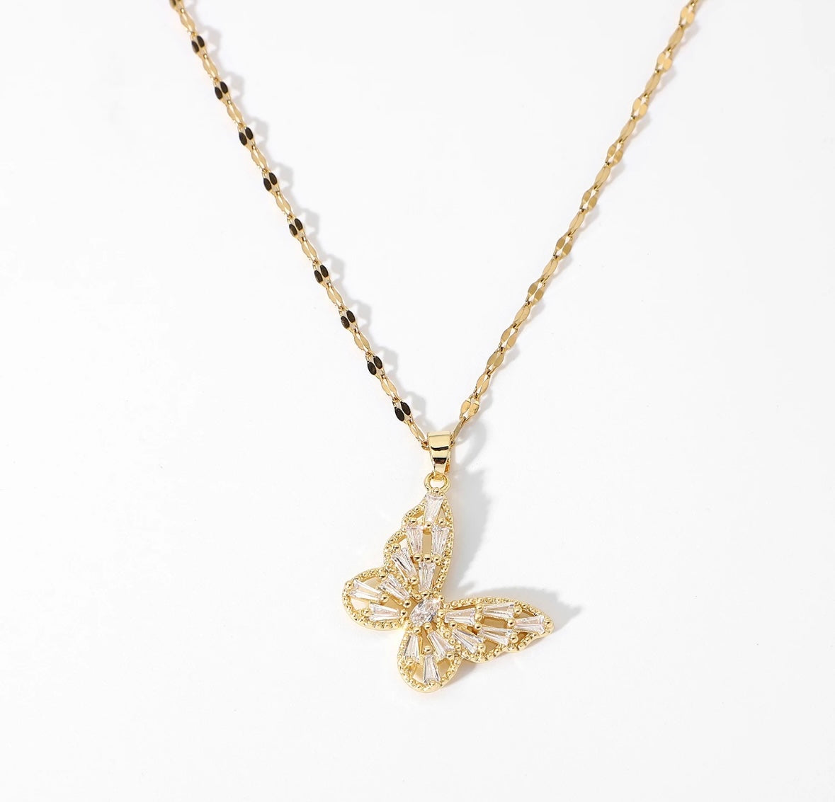 Butterfly pendant necklace