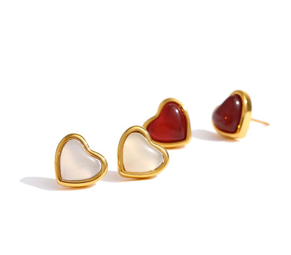 Romantic Heart Pendant and Earrings Sets