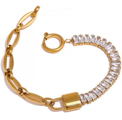 Metal Lock Chain Bracelet