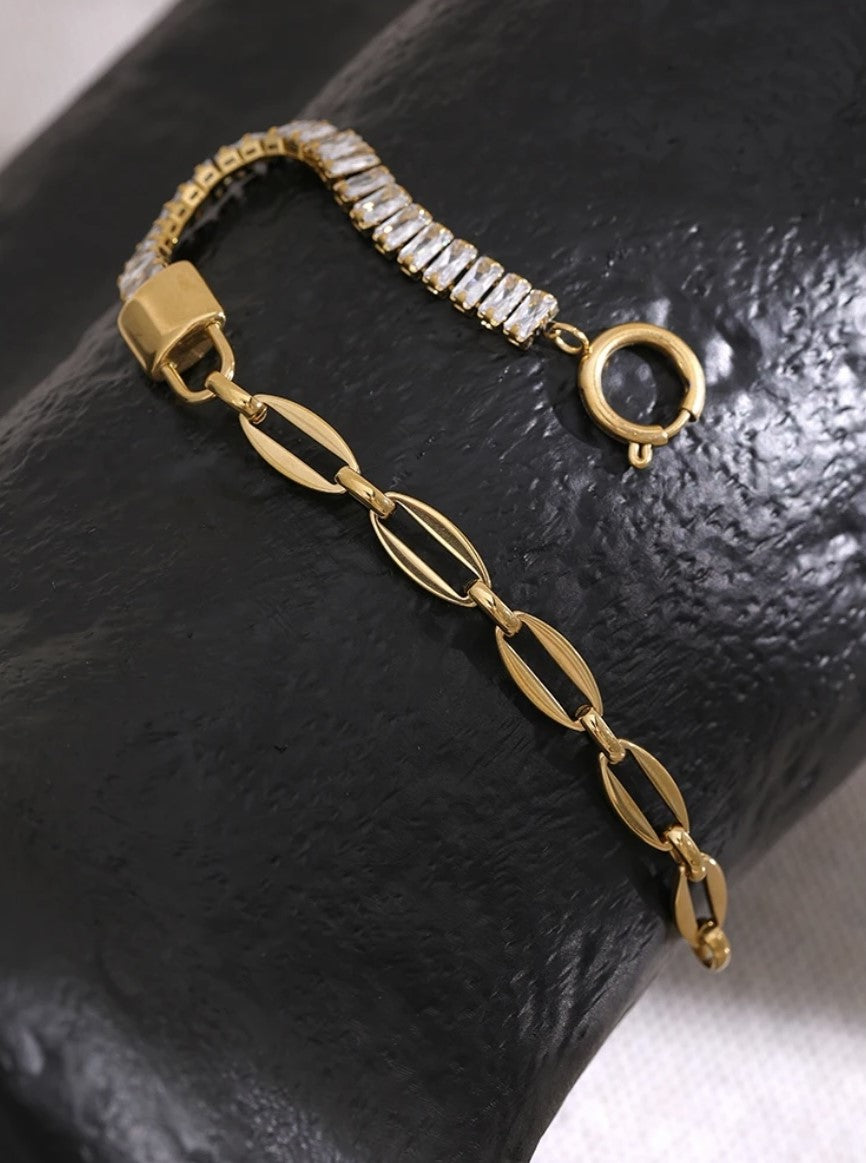 Metal Lock Chain Bracelet